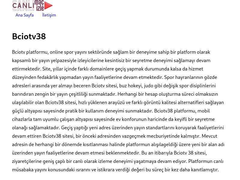 Bciotv38 Güncel Giriş Adresi Linki - Ekran Görüntüsü