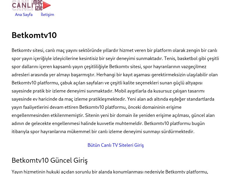 Betkomtv10 - Ekran Görüntüsü