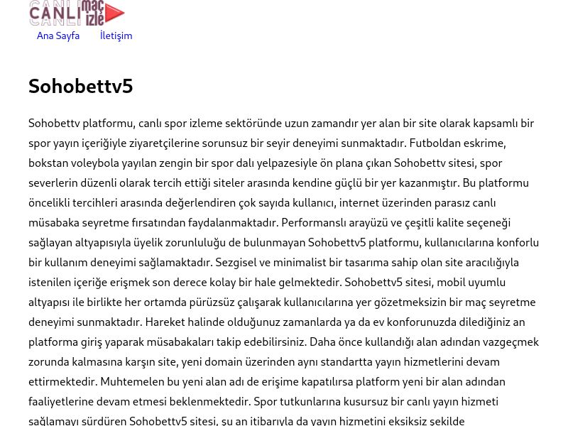 Sohobettv5 Giriş Linki - Ekran Görüntüsü
