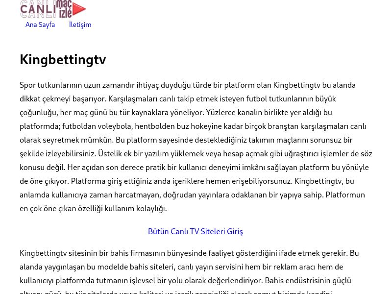 Kingbettingtv Giriş Bilgileri - Ekran Görüntüsü