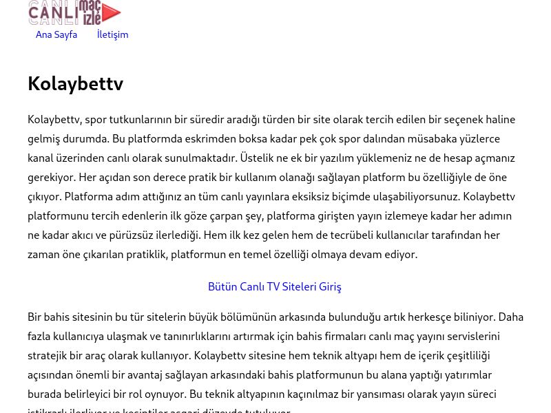 Kolaybettv Yeni Adres - Ekran Görüntüsü