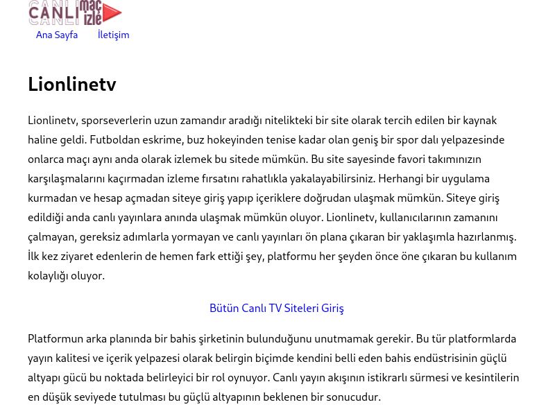 Lionlinetv - Ekran Görüntüsü