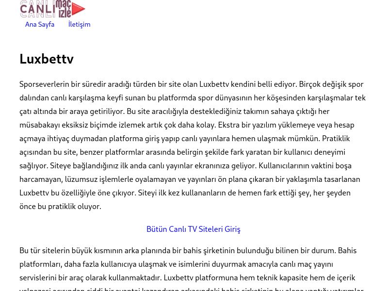 Luxbettv Giriş Adresi - Ekran Görüntüsü