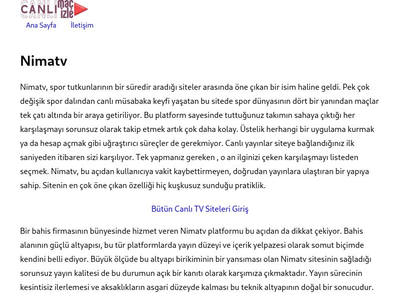 Nimatv Giriş Adresi - Ekran Görüntüsü