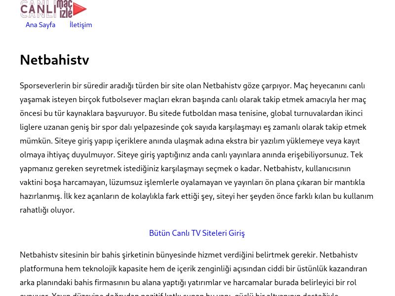Netbahistv Giriş Linki - Ekran Görüntüsü