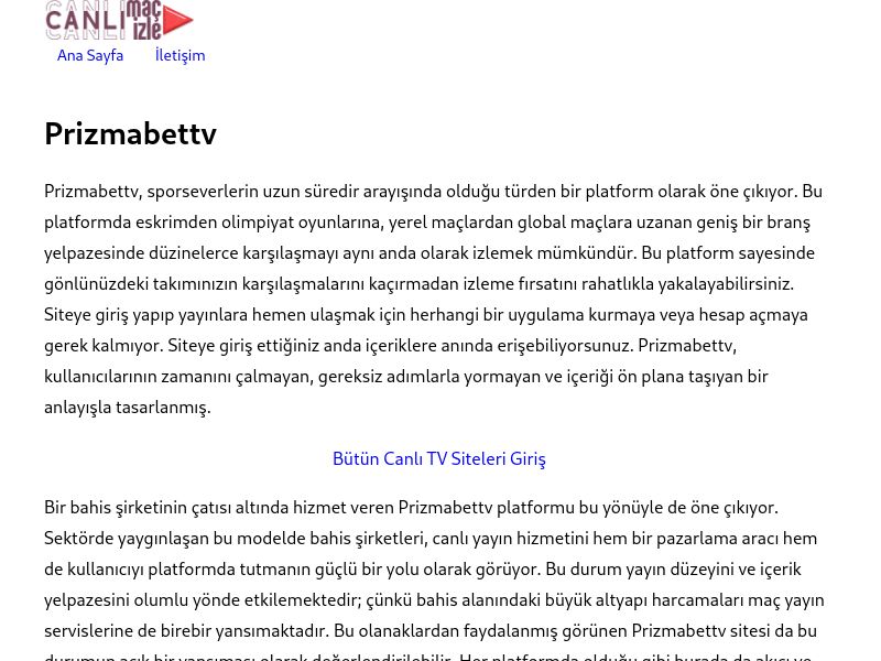 Prizmabettv Güncel Giriş Adresi - Ekran Görüntüsü