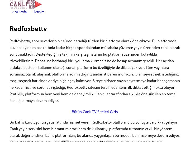 Redfoxbettv - Ekran Görüntüsü
