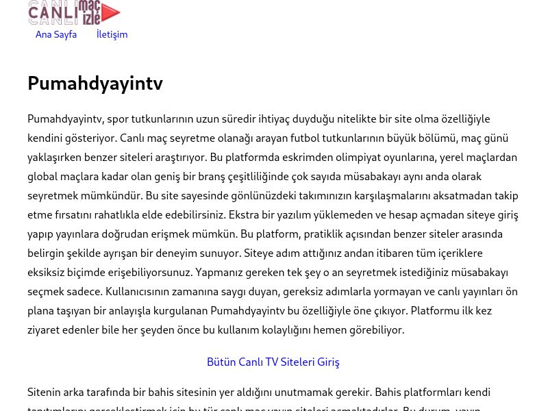Pumahdyayintv Güncel Link - Ekran Görüntüsü
