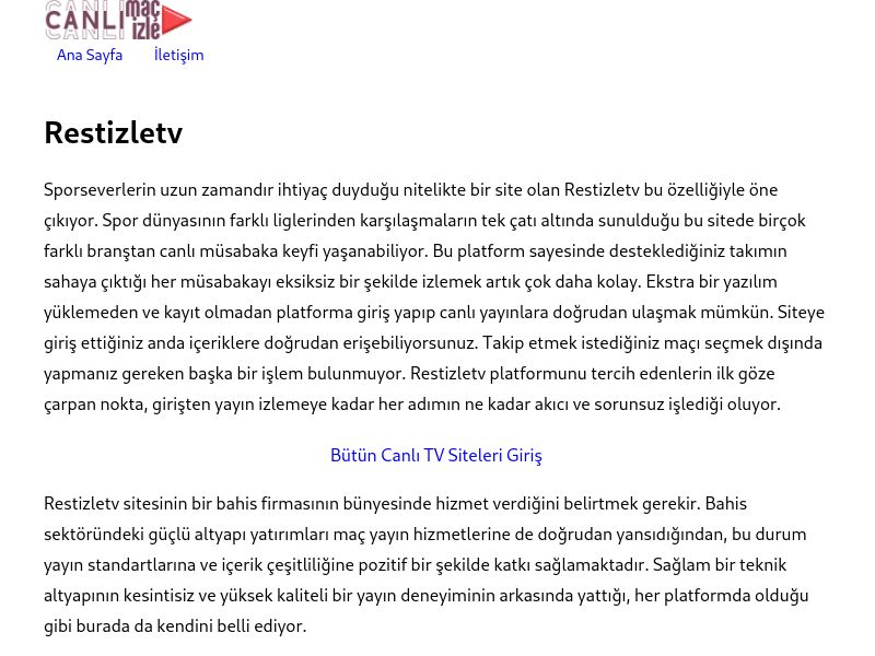 Restizletv Giriş Adresi - Ekran Görüntüsü