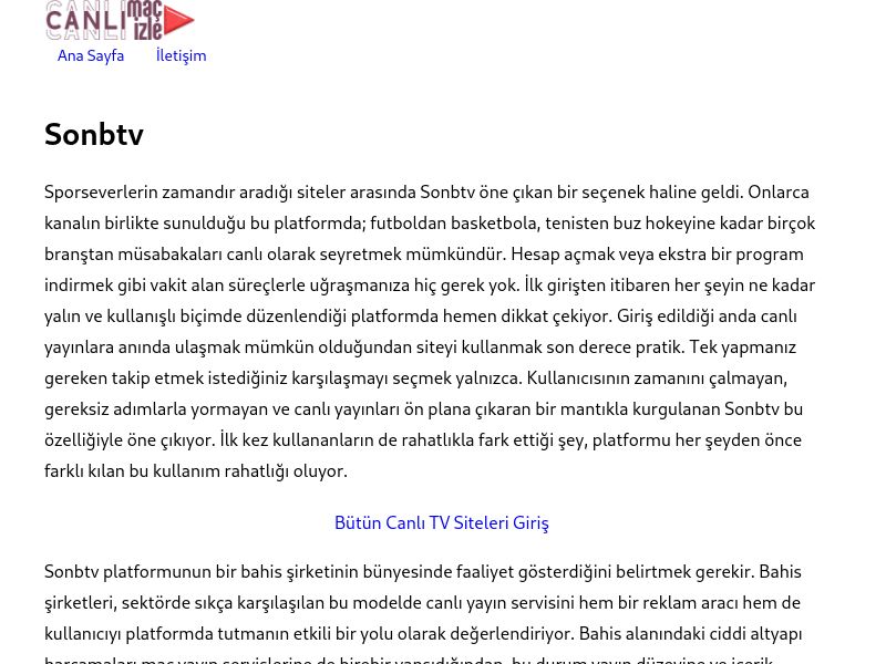 Sonbtv Yeni Adres - Ekran Görüntüsü