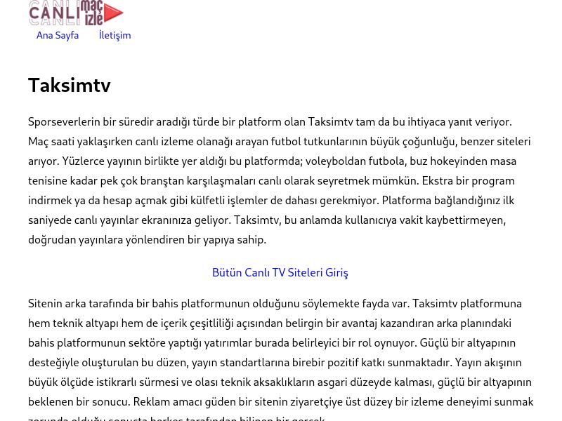 Taksimtv - Ekran Görüntüsü
