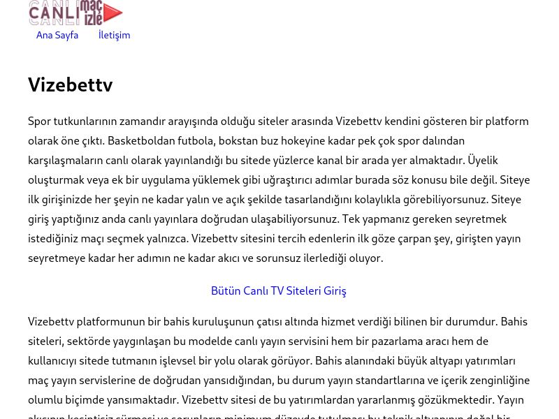 Vizebettv - Ekran Görüntüsü