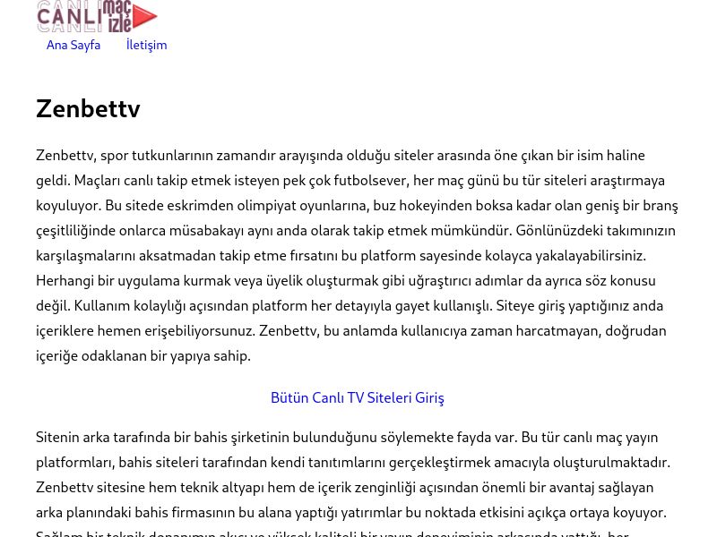 Zenbettv Giriş Linki - Ekran Görüntüsü