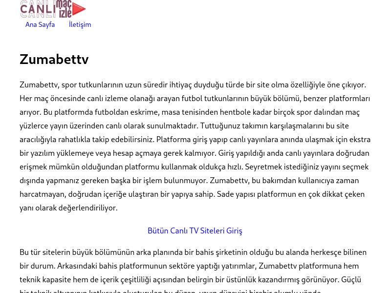 Zumabettv Güncel Link - Ekran Görüntüsü