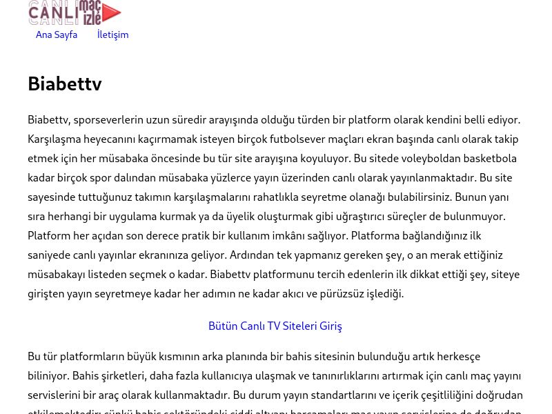 Biabettv Güncel Giriş Adresi Linki - Ekran Görüntüsü