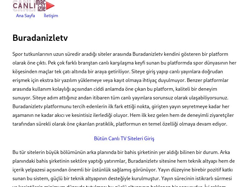 Buradanizletv Giriş Linki - Ekran Görüntüsü