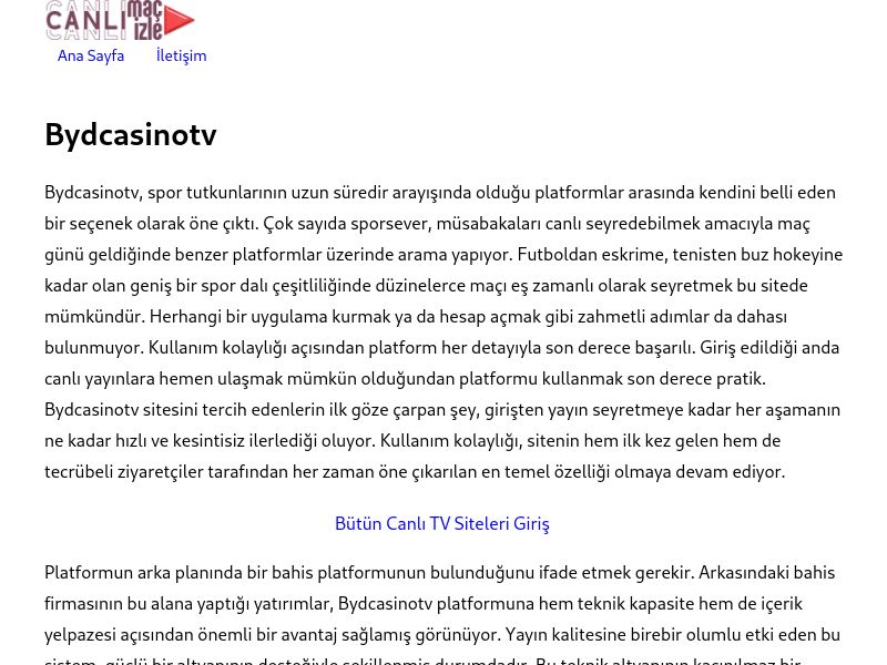 Bydcasinotv Güncel Giriş Adresi - Ekran Görüntüsü