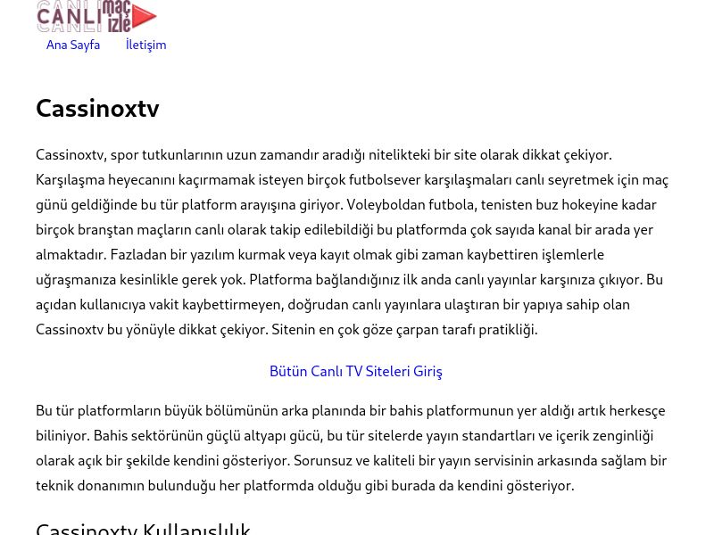 Cassinoxtv Giriş Adresi - Ekran Görüntüsü