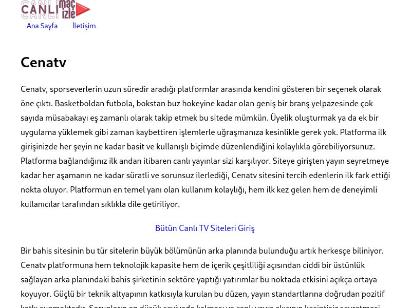 Cenatv Giriş Adresi - Ekran Görüntüsü