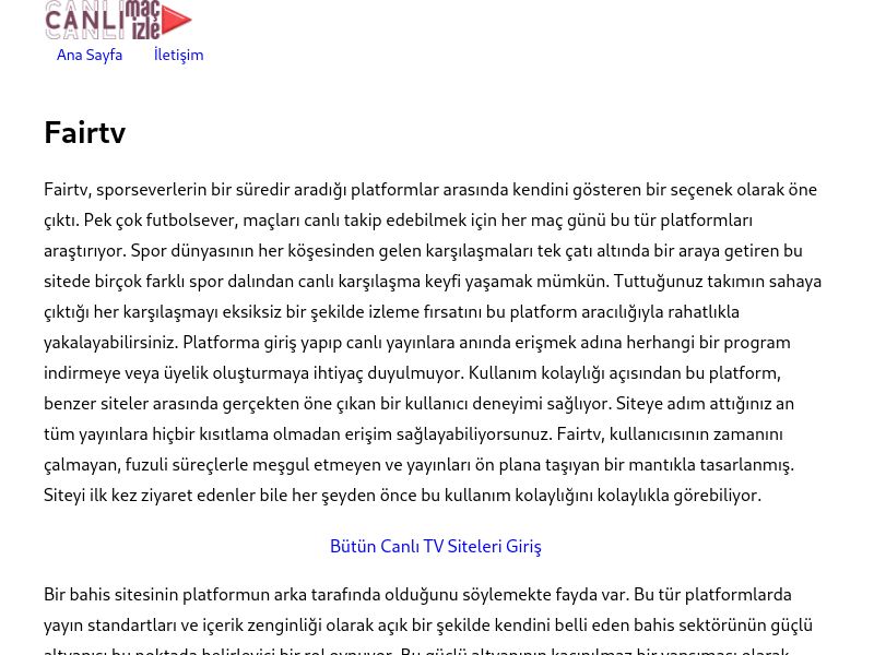 Fairtv - Ekran Görüntüsü