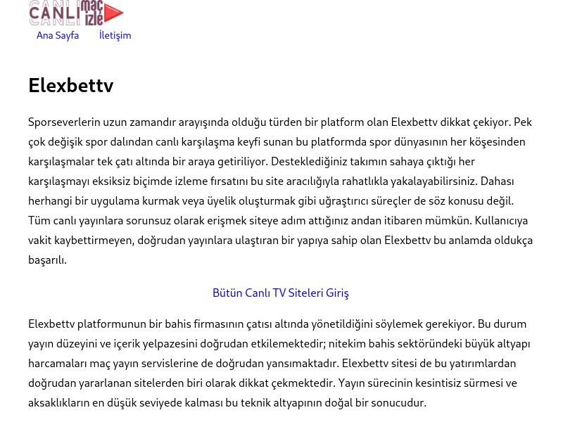 Elexbettv Giriş Adresi - Ekran Görüntüsü