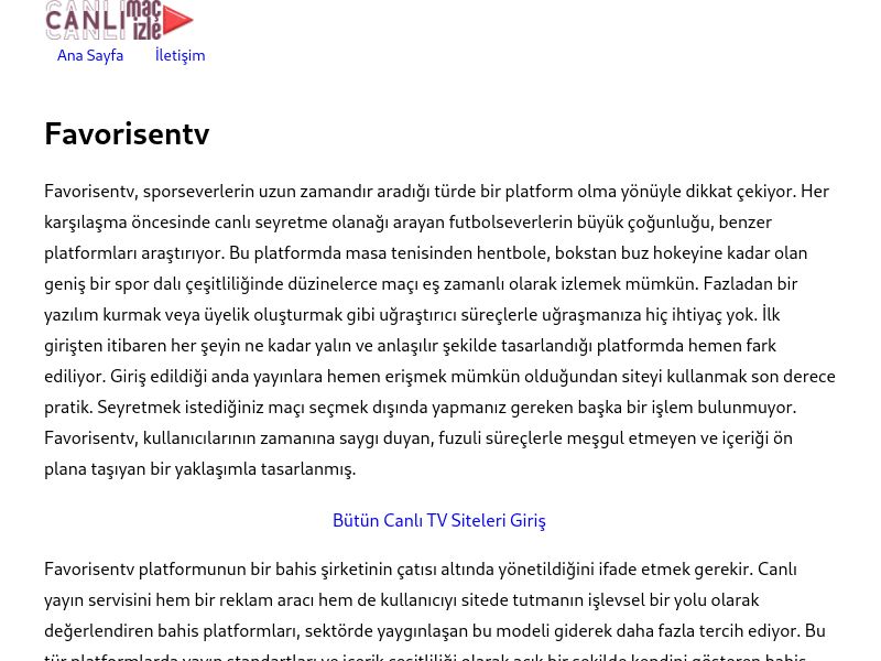 Favorisentv - Ekran Görüntüsü