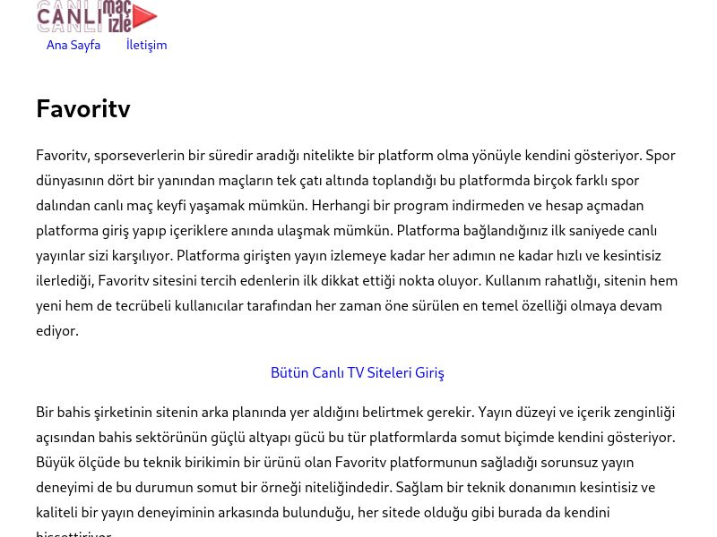 Favoritv - Ekran Görüntüsü