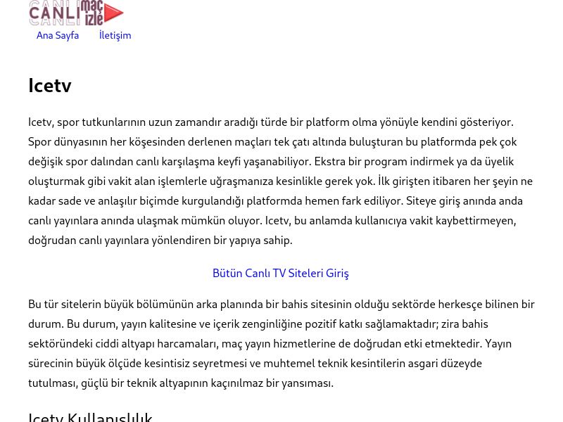 Icetv Yeni Adres - Ekran Görüntüsü