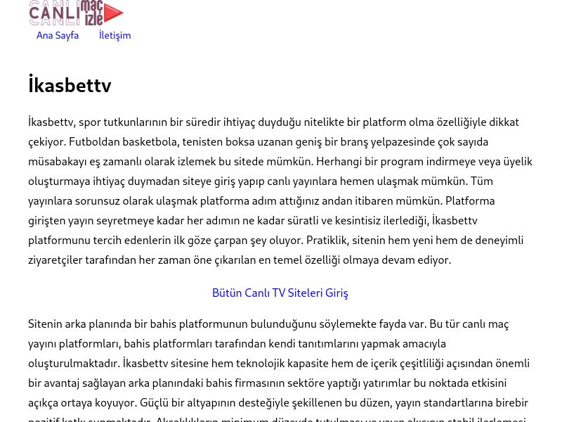 İkasbettv Güncel Link - Ekran Görüntüsü