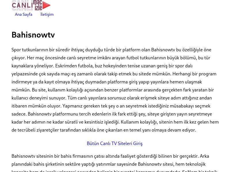 Bahisnowtv Giriş Bilgileri - Ekran Görüntüsü