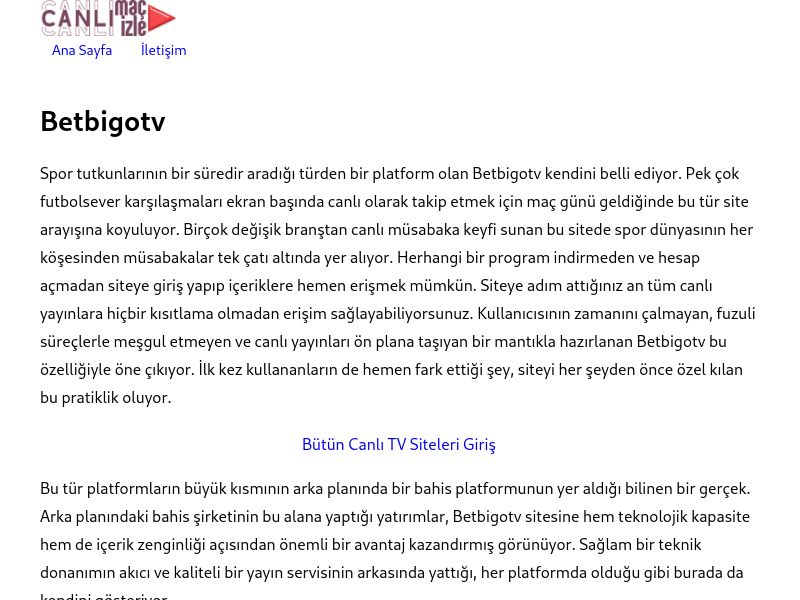 Betbigotv - Ekran Görüntüsü