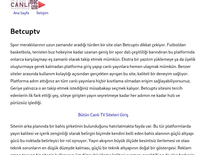 Betcuptv Güncel Link - Ekran Görüntüsü