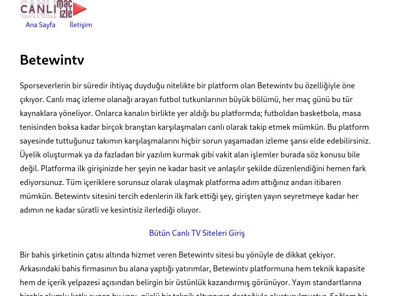 Betewintv Güncel Link - Ekran Görüntüsü