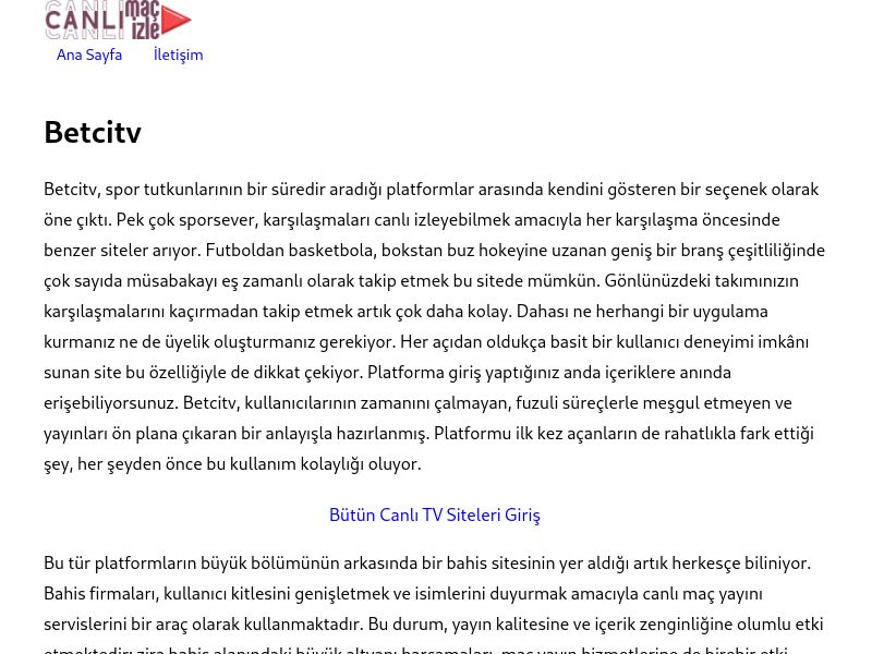 Betcitv Giriş Adresi - Ekran Görüntüsü