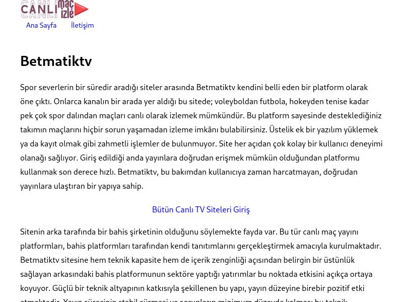 Betmatiktv Güncel Giriş Adresi - Ekran Görüntüsü