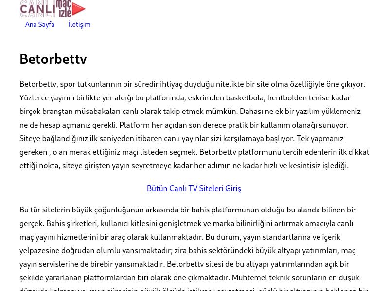 Betorbettv Giriş Linki - Ekran Görüntüsü