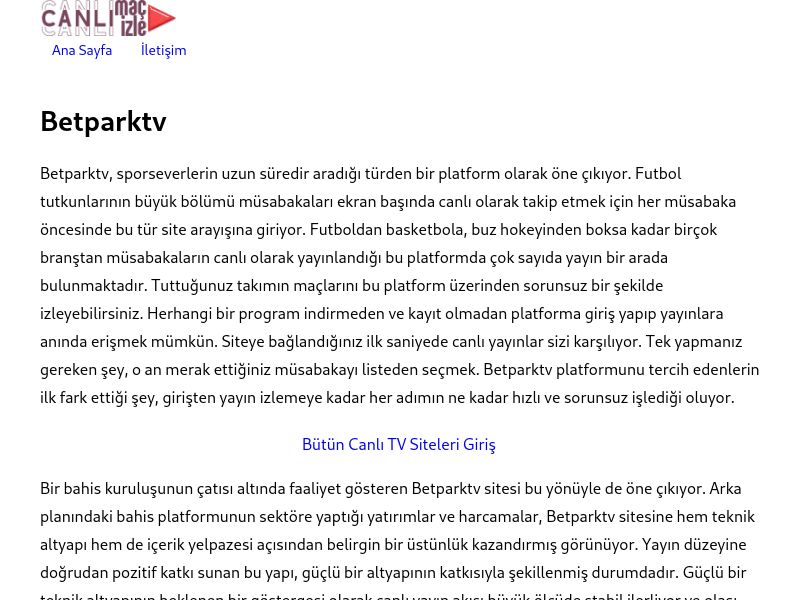 Betparktv Giriş Linki - Ekran Görüntüsü