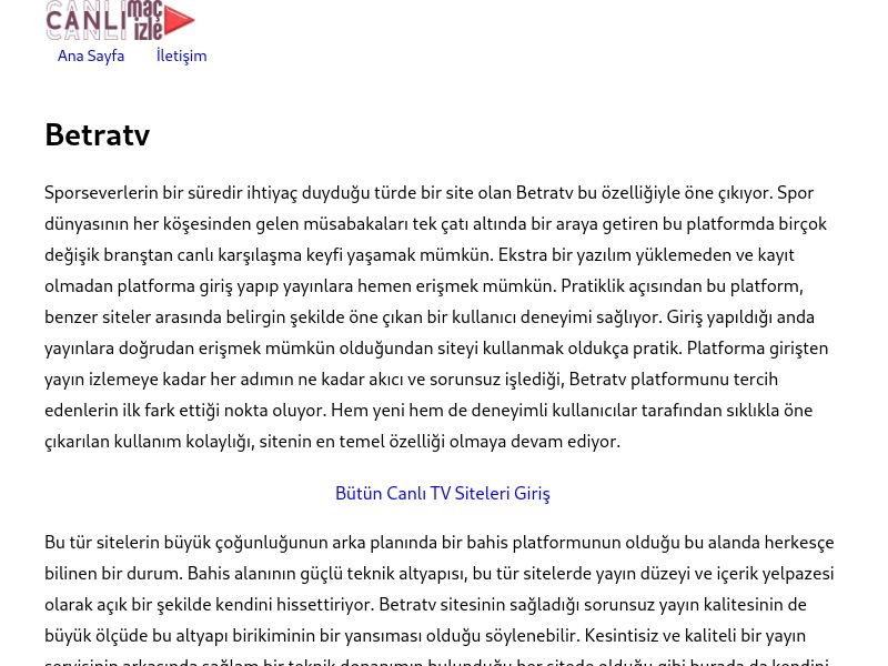Betratv Giriş Bilgileri - Ekran Görüntüsü