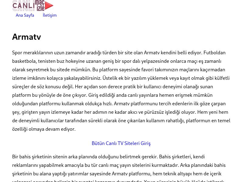 Armatv Yeni Adres - Ekran Görüntüsü
