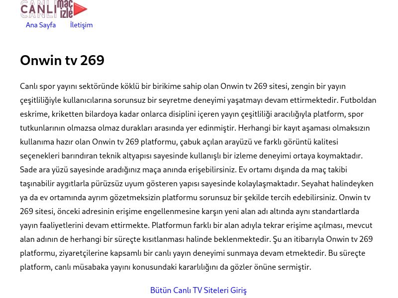 Onwin tv 269 Giriş Bilgileri - Ekran Görüntüsü