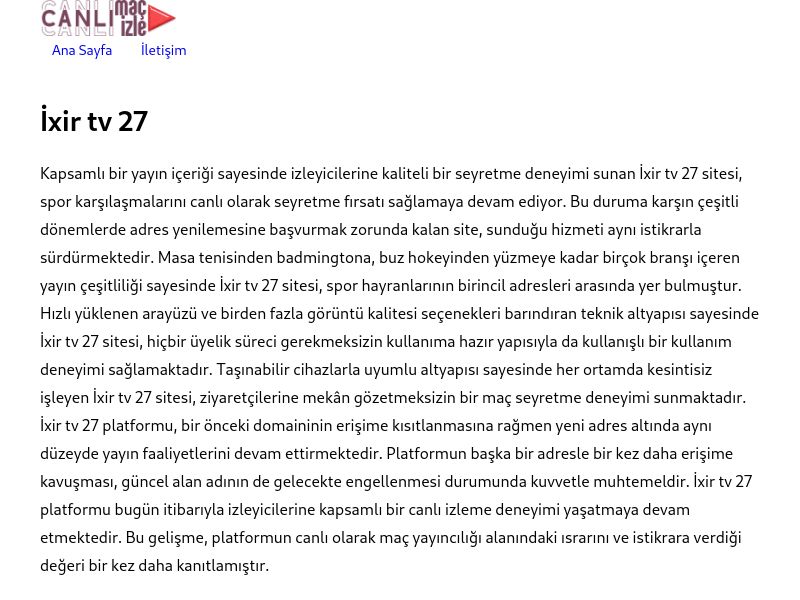 İxir tv 27 Giriş Linki - Ekran Görüntüsü