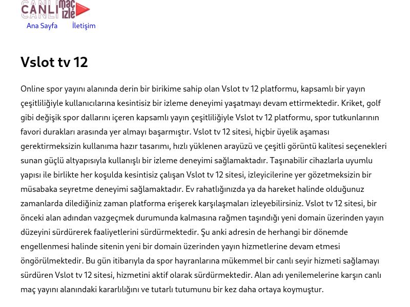 Vslot tv 12 Yeni Adres - Ekran Görüntüsü