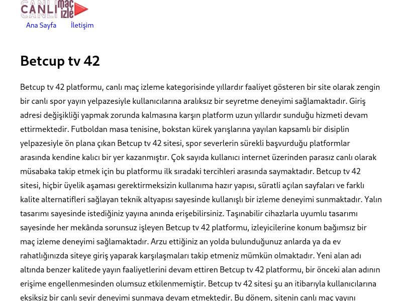 Betcup tv 42 Giriş Linki - Ekran Görüntüsü