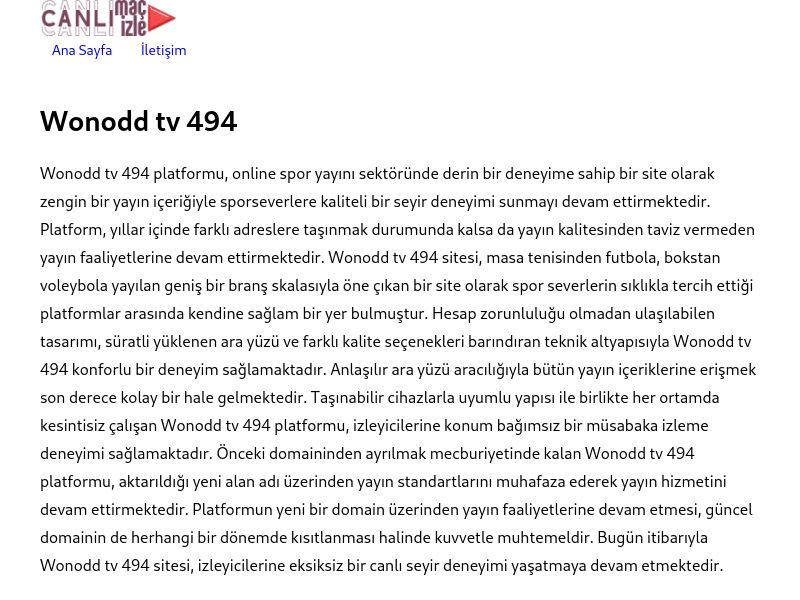 Wonodd tv 494 Giriş Bilgileri - Ekran Görüntüsü