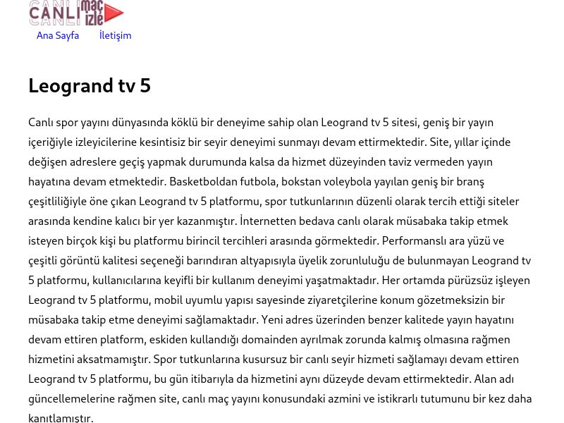 Leogrand tv 5 - Ekran Görüntüsü