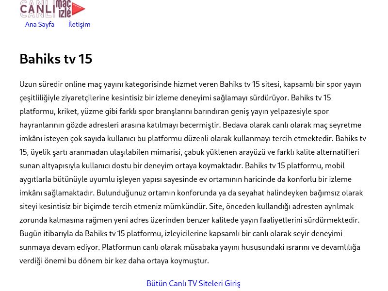 Bahiks tv 15 - Ekran Görüntüsü