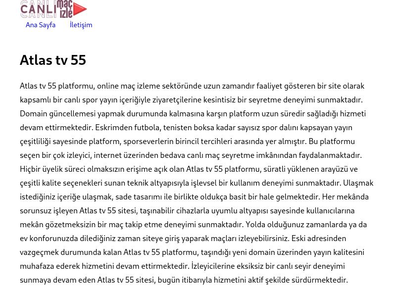 Atlas tv 55 Yeni Adres - Ekran Görüntüsü