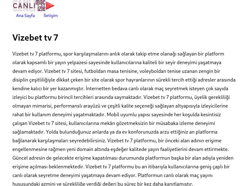Vizebet tv 7 - Ekran Görüntüsü