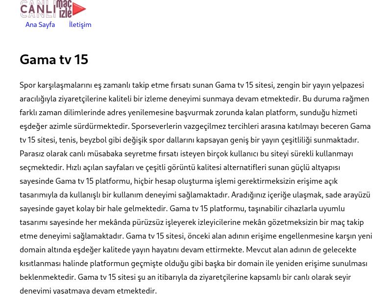 Gama tv 15 - Ekran Görüntüsü