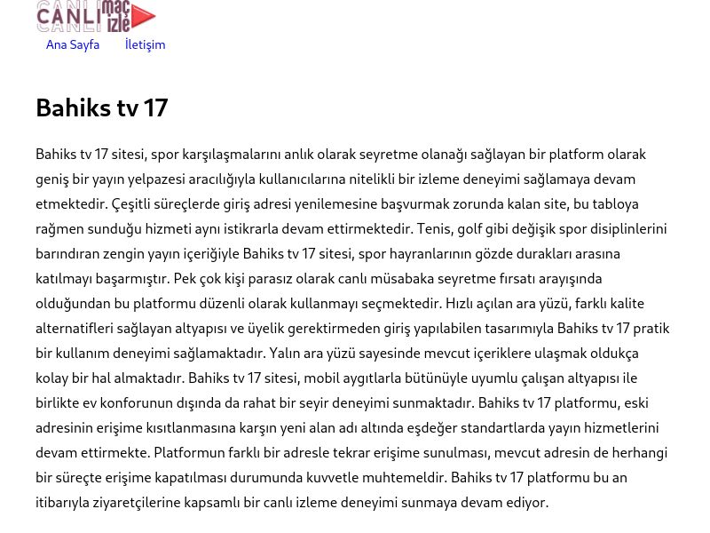 Bahiks tv 17 Giriş - Ekran Görüntüsü